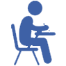 sitting tutored student